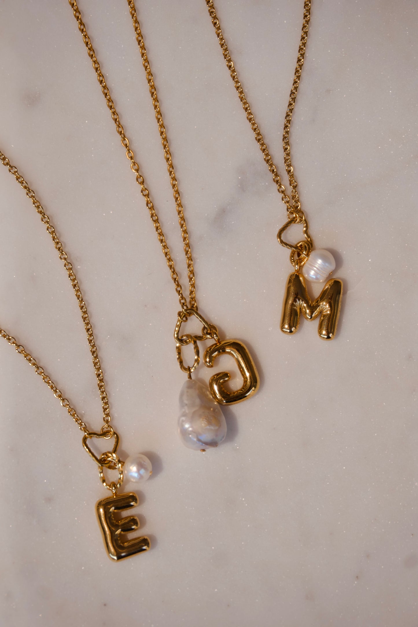 Initial Pearl Necklace