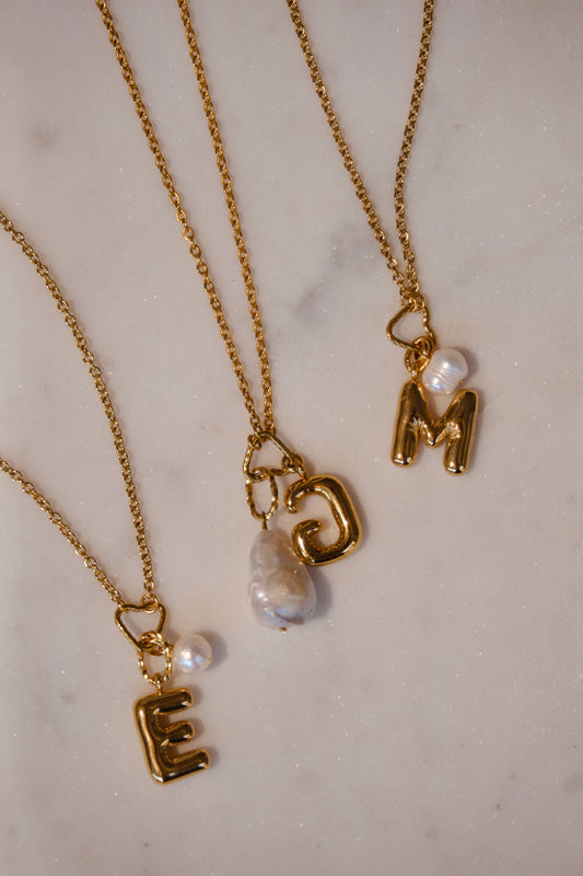 Initial Pearl Necklace